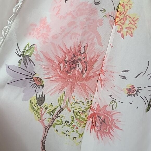 R Cinco Ranch Boho Hippie Western Embroidered Floral Print Draped Layered Vest - Picture 7 of 11